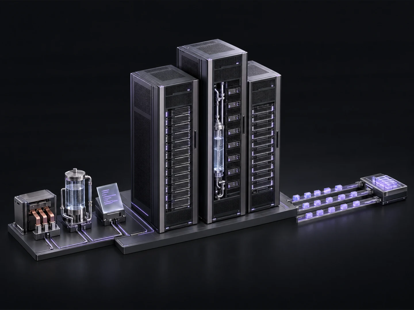 Electricity, human creativity, and cooling connected to a central NVIDIA GPU cluster, with AI tokens emerging from computation.
